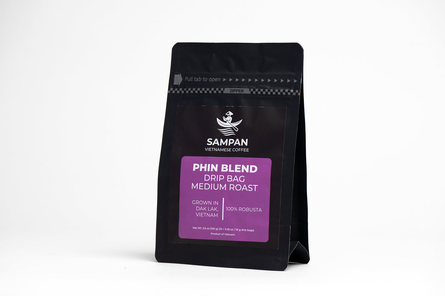 Sampan Phin Blend Drip Bag Coffee 100g (10 pk x 10g) / 36 retail units per carton