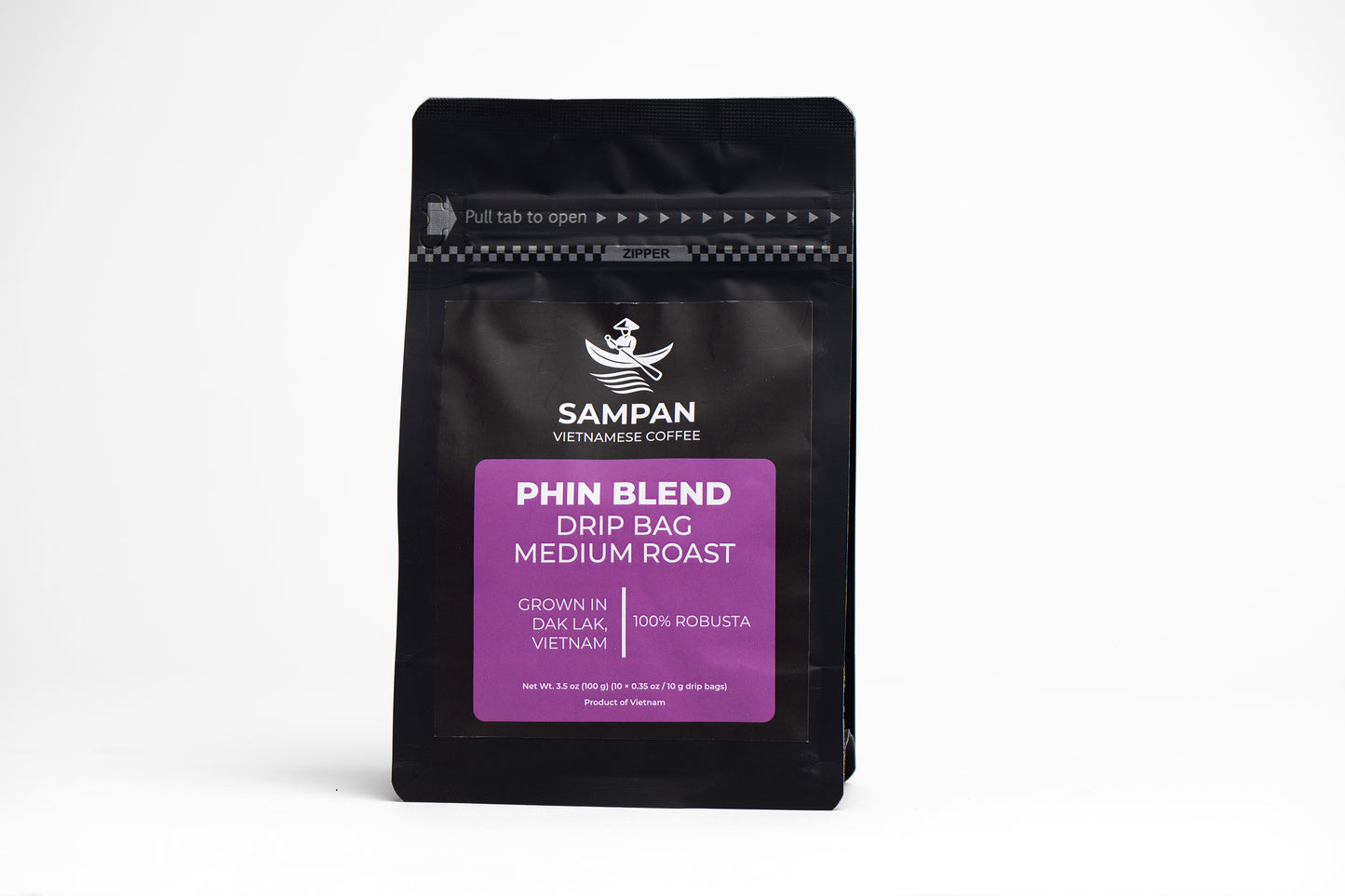Sampan Phin Blend Drip Bag Coffee 100g (10 pk x 10g) / 36 retail units per carton