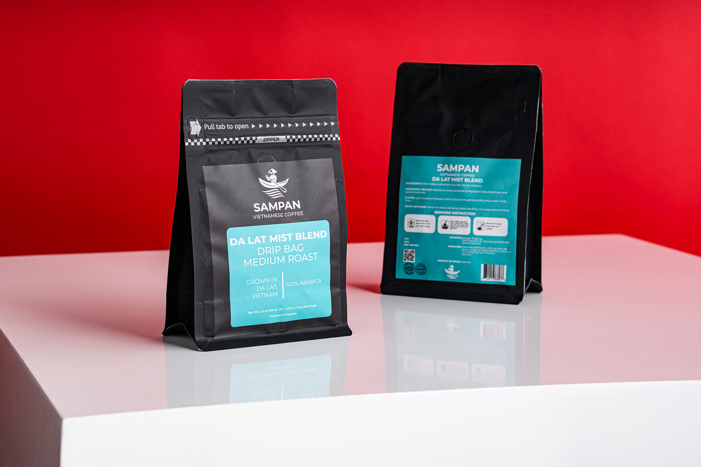 Sampan Da Lat Mist Drip Bag Coffee 100g (10 pk x 10g)
