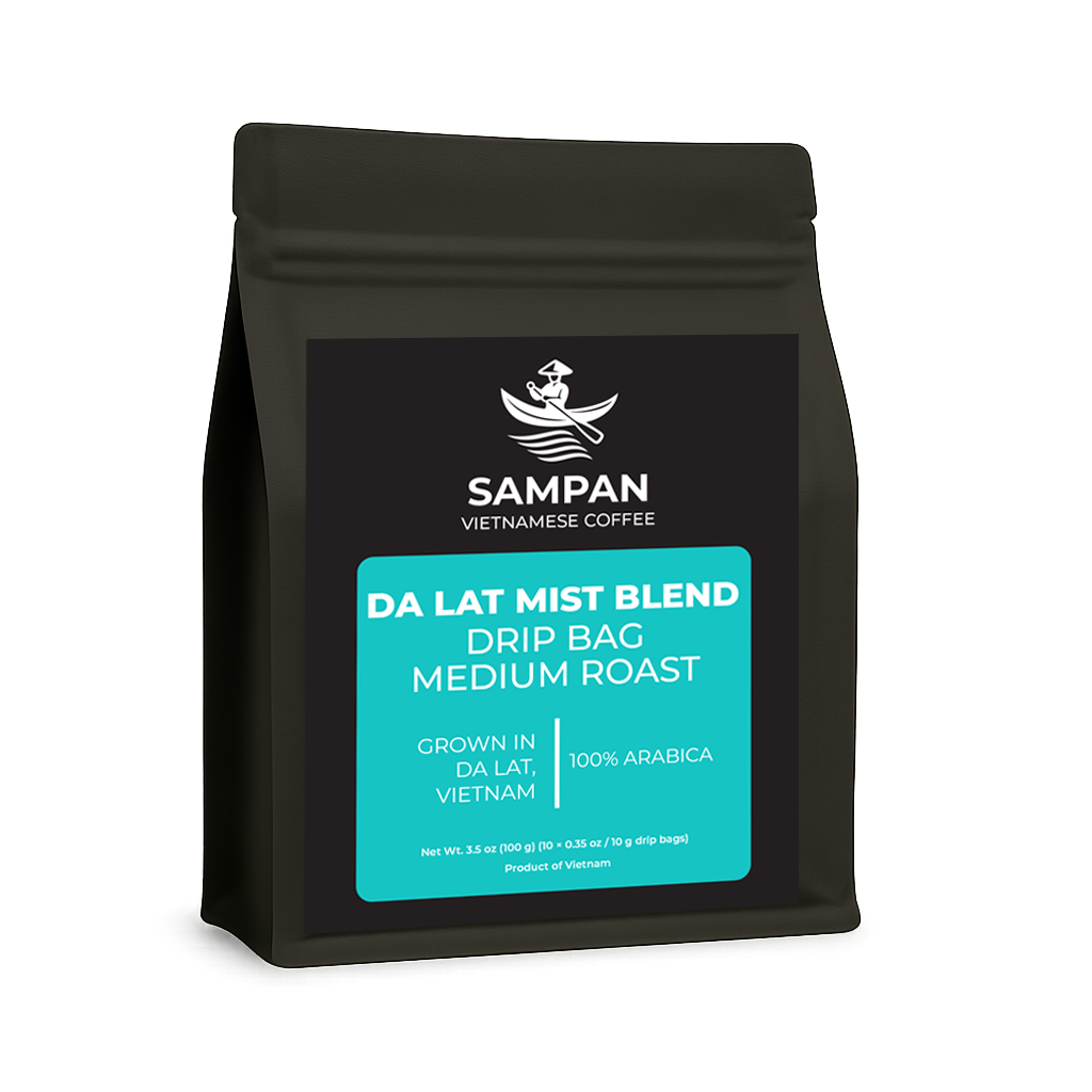 Sampan Da Lat Mist Drip Bag Coffee 100g (10 pk x 10g)