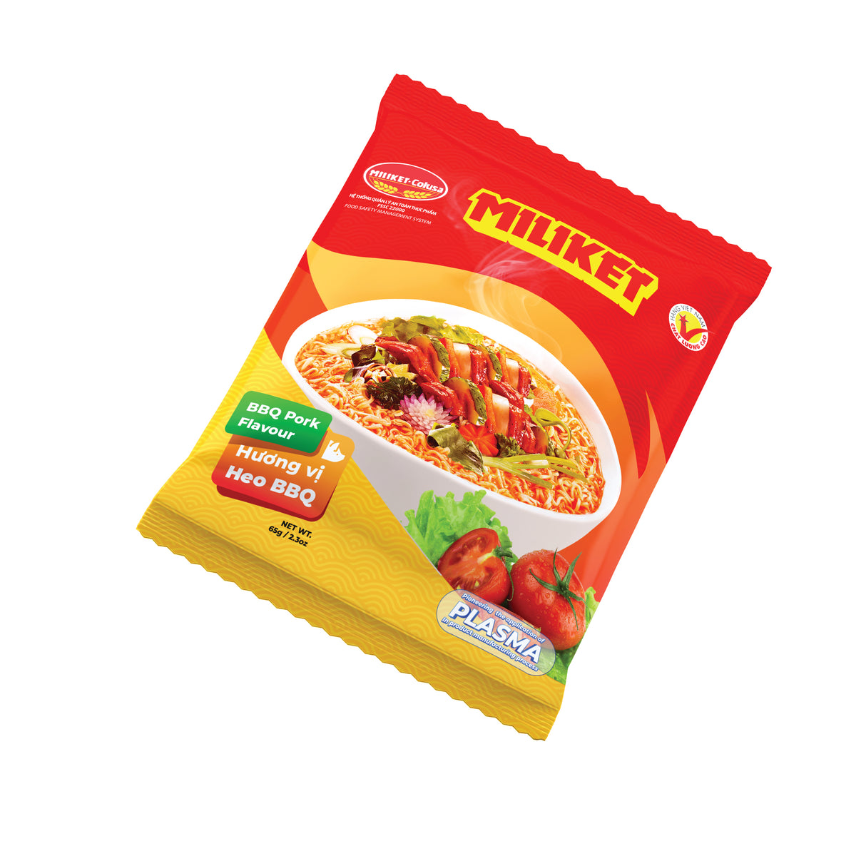 MILIKET BBQ Pork Instant Noodles (24 x 65g)