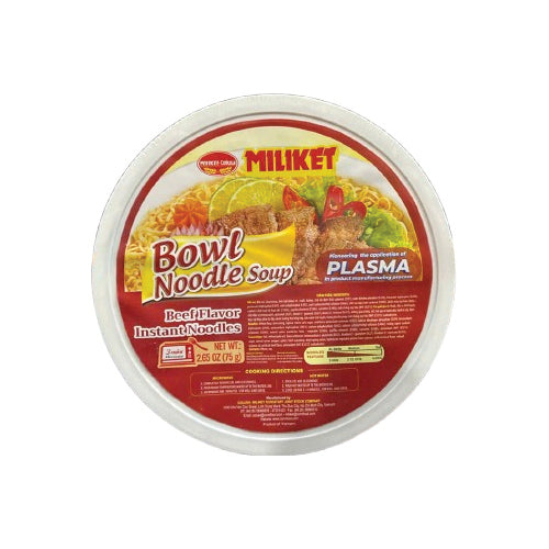 MILIKET Beef Bowl Instant Noodles (12 x 75g)