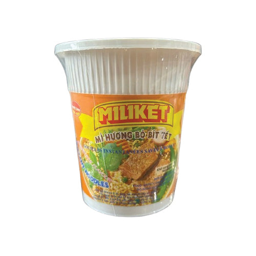MILIKET Beefsteak Cup Instant Noodles (12 x 60g)