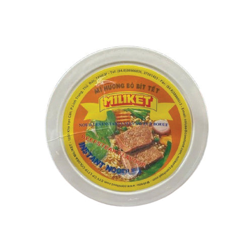 MILIKET Beefsteak Cup Instant Noodles (12 x 60g)