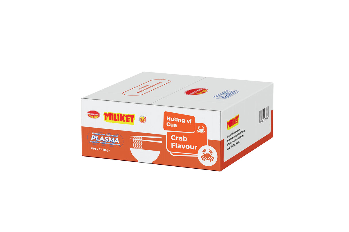 MILIKET Crab Instant Noodles (24 x 65g)