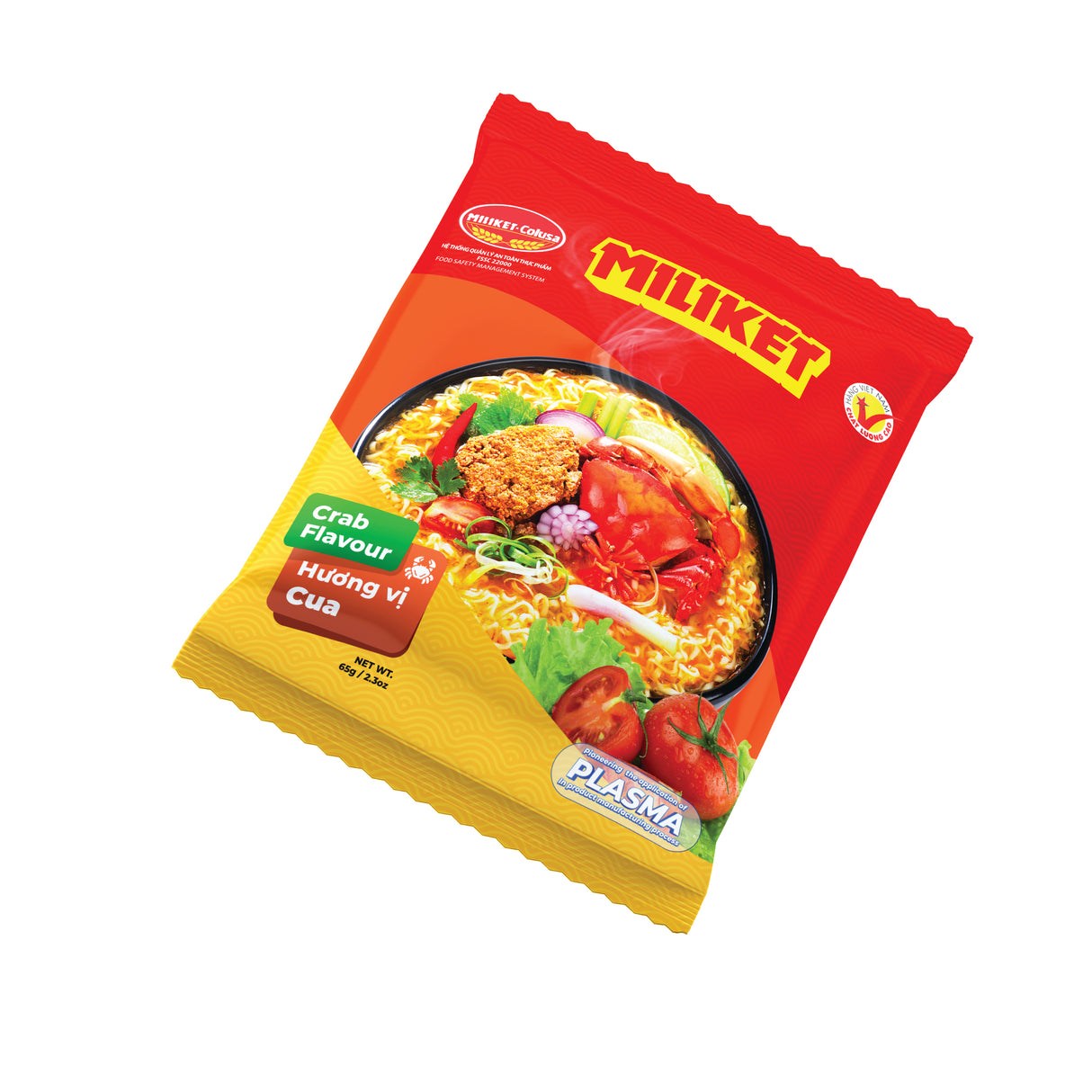 MILIKET Crab Instant Noodles (24 x 65g)