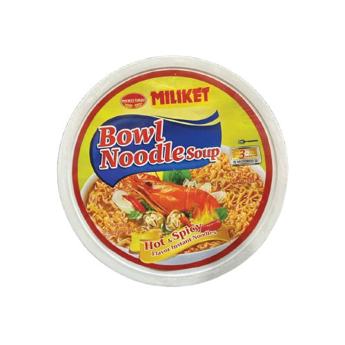 MILIKET Hot & Spicy Bowl Instant Noodles (12 x 86g)