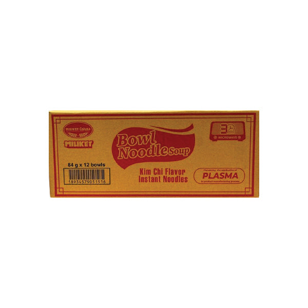 MILIKET Kim Chi Bowl Instant Noodles (12 x 84g)