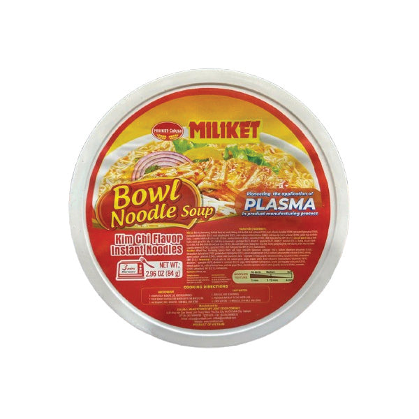 MILIKET Kim Chi Bowl Instant Noodles (12 x 84g)
