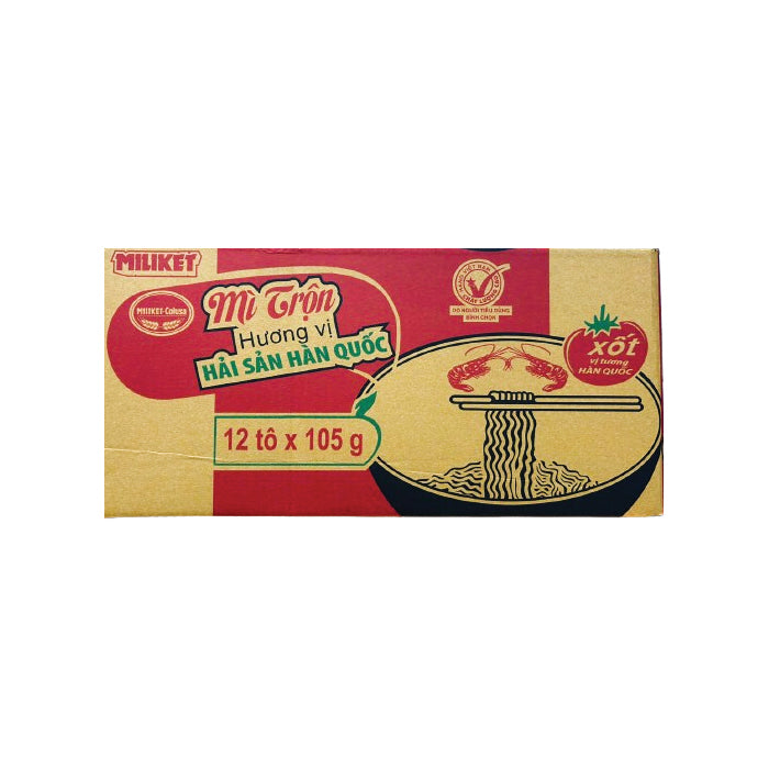 MILIKET Seafood Bowl Instant Noodles (12 x 105g)