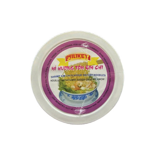 MILIKET Shrimp Kim Chi Cup Instant Noodles (12 x 60g)