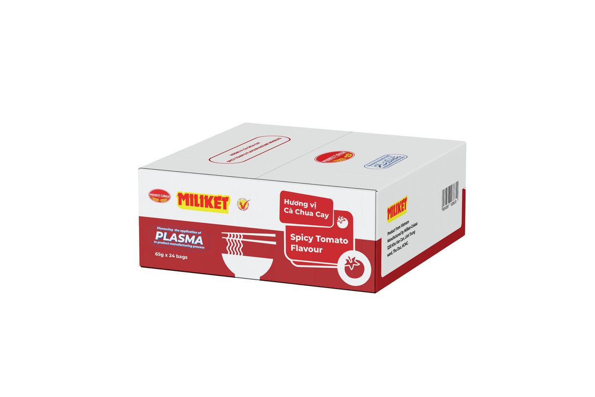 MILIKET Spicy Tomato Instant Noodles (24 x 65g)