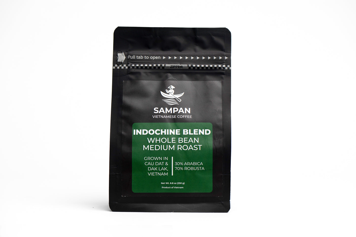 Sampan Indochine Blend Whole Bean Coffee 250 g / 8.8 oz / 40 retail units per carton