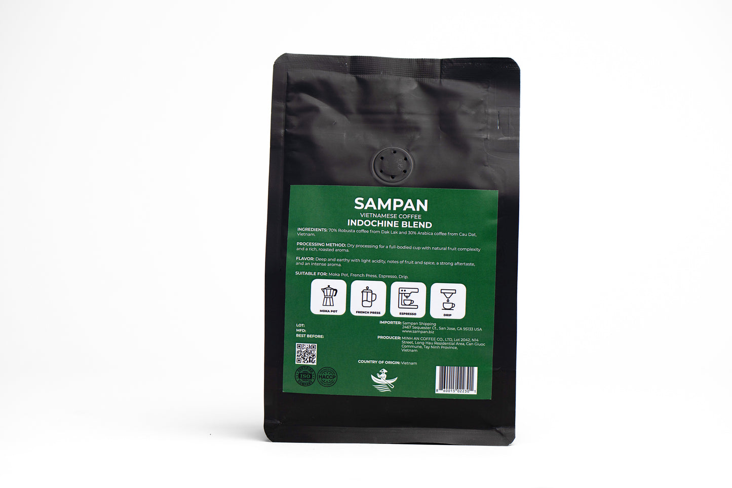 Sampan Indochine Blend Ground Coffee 250 g / 8.8 oz
