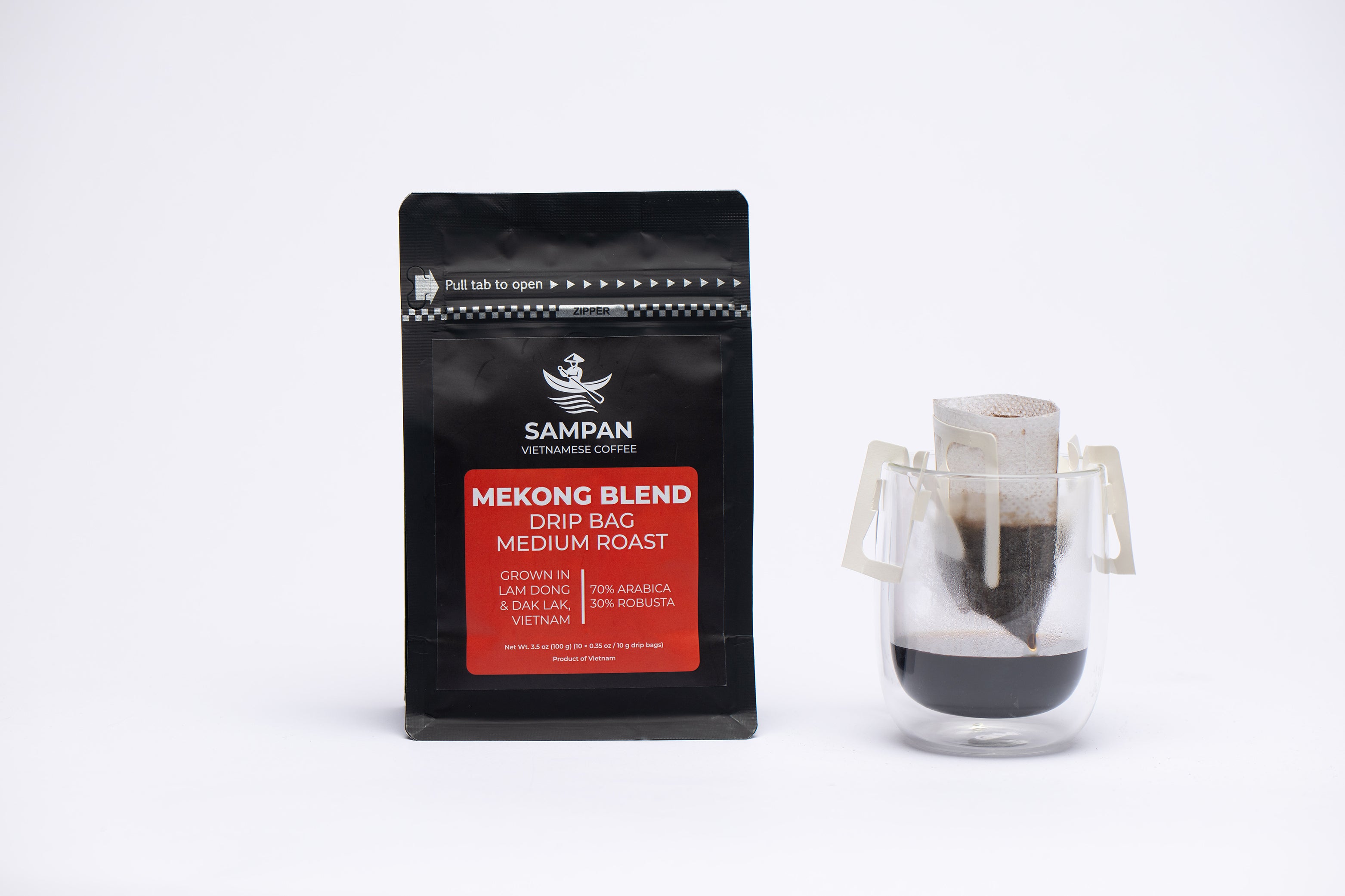 Sampan Mekong Blend Drip Bag Coffee 100g (10 pk x 10g)