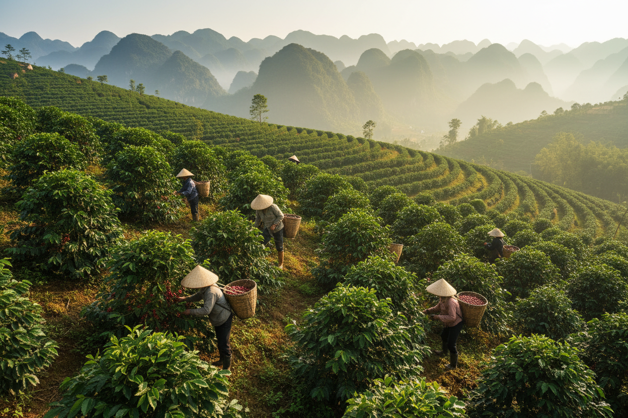 Vietnam coffee farm